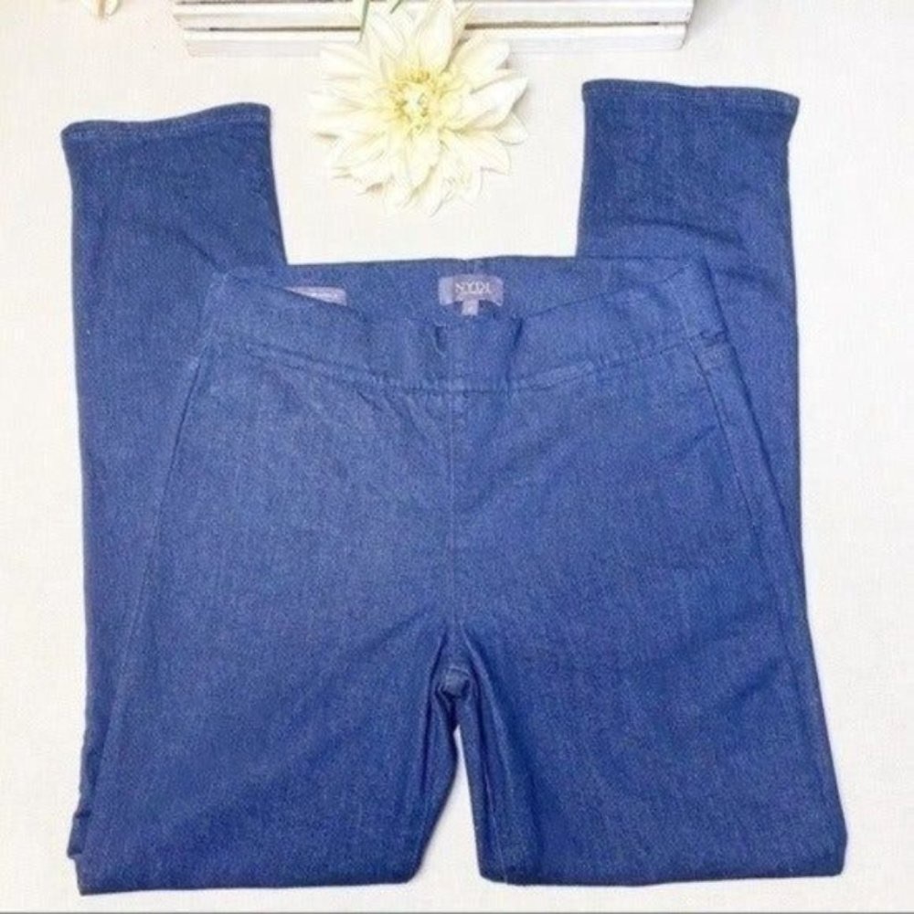 NYDJ Alina Pull On Skinny Ankle Jeans Stretch Dark Blue 4 - Picture 11 of 13